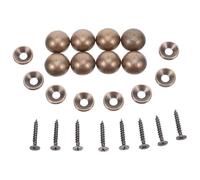 TOYZFRIENDY 8 Ensembles Vis Décoratives Laiton avec Capuchons Vis Auto-taraudeuses pour Fixation Miroirs et Meubles Couvre-têtes Lisses pour Fixations Murales et Réparations Accessoires