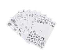 TOYZFRIENDY 8 feuilles Autocollants Ongles Créatifs Décoration Manucure DIY Stickers Nail Art Fleurs Colorées Pailletés Points Plage Adaptés Salons Beauté et Usage Maison