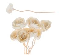 TOYZFRIENDY 8 pièces Bâtonnets Diffuseur Parfum avec Fleurs Naturelles Tiges Rotin pour Diffuseur Arômes Accessoires Parfum Intérieur Rafraîchisseur Air