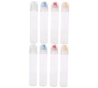 TOYZFRIENDY 8 Pièces Bouteilles à Condiments Réutilisables Plastique Ensemble de Flacons Squeeze pour Ketchup et Sauces Aléatoires pour Voyage et Camping Couleur Aléatoire