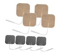 TOYZFRIENDY 8 Pièces Électrodes Massage Auto Adhésives Tissus Non Tissés Bruns pour Électrostimulation Professionnelle Dos Cervical Cou