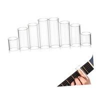 TOYZFRIENDY 8 pièces Glass Guitar Slides Set With Multiple Lengths For Acoustic And Electric Guitarists Smooth Finger Slide Sticks For Enhanced Tone And Comfortable Play