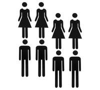 TOYZFRIENDY 8 pièces Plaques Toilette Porte Acrylique Autocollantes Signes Unisexes Résistants pour Salle de Bain Installation Facile pour Bureaux et Maisons Lot