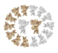 TOYZFRIENDY 80 Breloques pour Ongles en Résine 3D Baroque Vintage Décorations d'Ongles d'Ange Argenté et Doré 80 Pièces pour Nail Art et Fournitures de Manucure Femme