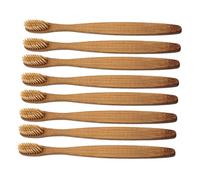 TOYZFRIENDY 8pièces Lot De Brosses à Dents Bambou Écologiques Et Portables Pour Hygiène Bucco-dentaire Naturelle Maison Ou Voyage