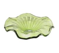 TOYZFRIENDY Abat-jour en Verre Vert Forme Feuille de Lotus Design Rétro pour Lampe Suspendue, Facile à Entretenir et Diffusant la Lumière, Vie la Maison