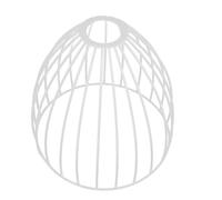 TOYZFRIENDY Abat-jour Métallique Blanc de Cage Ø20×hauteur 20 Cm, Abat-jour Suspendu Creux pour Plafonnier, Lampe D’intérieur pour Café, Bureau et Maison au Style Industriel et Rustique