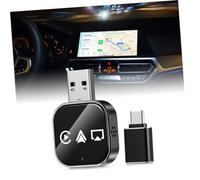 TOYZFRIENDY Adaptateur Voiture sans Fil Convertisseur Câblé sans Fil avec Connecteur USB A-c Installation Plug and Play Compatible Airplay Système Auto Multimédia Adaptateur Portable pour