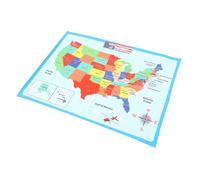 TOYZFRIENDY Affiche Éducative Carte des États Résistante à Lusure pour Garçon Fille Poster Pédagogique pour Apprentissage Préscolaire Accessoire Scolaire Décoratif Garçon Fille