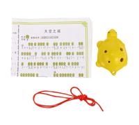 TOYZFRIENDY Alto poterie étudiants ocarina instrument de musique ocarina instrument pour enfants débutant tortue flûte débutant animal ocarins porcelaine blanche Jaune