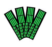 TOYZFRIENDY Autocollants pour Boutons De Voiture Phosphorescents 4 Pièces Verts Universels pour Tableau De Bord Intérieur Nuit Décoration Automobile