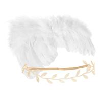 TOYZFRIENDY Bandeau avec Ailes d'ange Blanches pour Bébé, Accessoire Photo -né, Set 1 Paire d'ailes Souples Légères et Confortables pour Shooting Photo Infantile