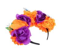 TOYZFRIENDY Bandeau Fleurs Mexicaines Serre-tête Floral Réaliste pour Fête Carnaval Halloween Cosplay Accessoire Tête Femme Confortable et Ajustable
