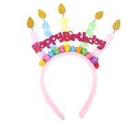 TOYZFRIENDY Bandeau pour Fête D’Anniversaire en Tissu Accessoire Photo Créatif Coiffe Bougie Gâteau Bandeau pour Cheveux Coloré Présents Anniversaire et Goodies Invités