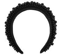 TOYZFRIENDY Baroque Pearl Hairband Femme Accessoire Mariage Communion Fille Décoration Coiffure Noir