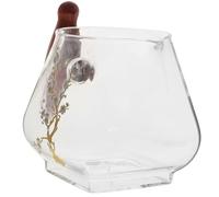 TOYZFRIENDY Bateau à Sauce Verre avec Poignée Bois Pichet Doseur pour Sauce et Condiment Tasse à Tremper pour Barbecue et Repas à Domicile Vaisselle pour Restaurant et Bar