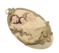 TOYZFRIENDY Bénitier Mural Catholique en Résine 12,7 Cm, Décoration Religieuse pour Entrée de Maison, Fête de Pâques, Première Communion et Confirmation, Ornement Mural Jaune Pâle,