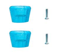 TOYZFRIENDY Bloc de Frein Transparent Bleu Double Rangée pour Patins à roulettes Accessoire de Freinage Pratique 2 Vis Coussin Antidérapant pour Roller Quad Kit 1 Set Frein pour Patinage