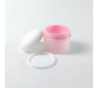 TOYZFRIENDY Boîte à Cosmétiques Rose 3 Pièces Mini Boîte à Crème Double Couche 100G Plastique Étanche pour Crème Visage Fards à Paupières Voyage et Maison