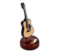 TOYZFRIENDY Boîte à Musique Vintage Rotative de Guitare Petite Guitare en Métal Décoration de Table Artistique Mécanisme à Remonter Présent D’Anniversaire Original