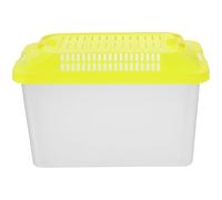 TOYZFRIENDY Boîte à Transporter pour Reptiles et Tortues, Aquarium Portable Transparent en PP Souple 15x9x11 Cm, Résistance aux Chocs, Gamelle pour Poissons et Petits Animaux Aquatiques,