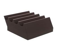 TOYZFRIENDY Boîte de Rangement pour Lames de Tondeuse Marron 12 Compartiments en Plastique 10,4 X 9,9 X 4,1 CM Organiseur Multi-Emplacements pour Rasoirs et Outils de Coiffure Usage