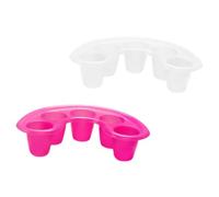 TOYZFRIENDY Bol de Trempage pour Manucure 2 Pièces Plastique Robuste Cinq Trous pour Adoucir Cuticules et Enlever Vernis Usage Maison et Professionnel