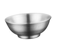 TOYZFRIENDY Bol Inox Double Paroi Bol à Soupe Réutilisable Résistant Chaleur pour Ramen Compatible Micro-ondes Empilable pour Usage Quotidien Maison