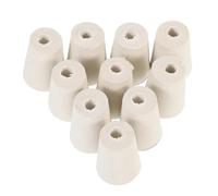 TOYZFRIENDY Bouchons en Caoutchouc N°2 à 1 Trou, Lot de 10 Pièces, Étanchéité pour Bouteilles en Verre Coniques, Caoutchouc Alimentaire, Usage Laboratoire Scientifique et Expérimental