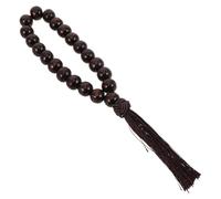 TOYZFRIENDY Bracelet de Perles Bouddha en Bois Massif Grosse Taille Noir, Décoration Intérieure Voiture, Collier de Prière Homme, Accessoire Spirituel pour Levier de Vitesse, Charme