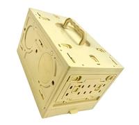 TOYZFRIENDY Cage de Transport Pliable pour Oiseaux de Compagnie Cage Multifonctionnelle en Plastique Jaune Pâle Légère pour Perruches et Perroquets Espace Aéré pour Voyage et Entraînement