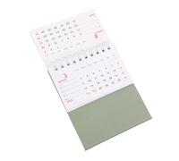 TOYZFRIENDY Calendrier de Bureau Mini Calendrier Familial Support Compact Décoratif pour Planification Quotidienne Accessoire de Bureau Style Vert Doux
