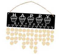 TOYZFRIENDY Calendrier Familial Suspendu en Bois 1 Ensemble Tableau de Rappel d'Anniversaire DIY Panneau Mural Créatif pour Suivi des Fêtes et Anniversaires Décoration Murale pour Salon et