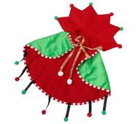 TOYZFRIENDY Cape de Costume de Noël pour Animaux de Compagnie Vêtements pour Chiens de Petite Race et Chats Cape d'Elfe en Peluche Chaude et Respirante Taille pour Fêtes de Noël et