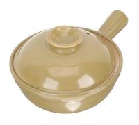 TOYZFRIENDY Casserole Terre Cuite avec Poignée Unique Pot de Cuisson Maison pour Riz Soupe et Braisé Résistant Chaleur et Diffusion Uniforme Chaleur pour Cuisson et Riches