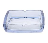 TOYZFRIENDY Cendrier Carré en Verre Transparent 1 Pièce Grand Cendrier Moderne pour Cigarettes et Cigares et Intérieur Accessoire Décoratif Stable pour Maison Bureau et Terrasse