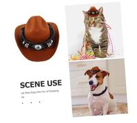 TOYZFRIENDY Chapeau de Cowboy Western pour Animaux avec Charme Œil Accessoire et Décoratif pour Chiens et Costume pour et Photographies