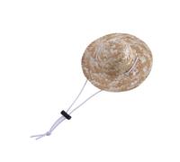 TOYZFRIENDY Chapeau de Paille Réglable pour Petits Chiens et Protection Solaire avec Sangle Élastique Ajustable Jardin et Plage