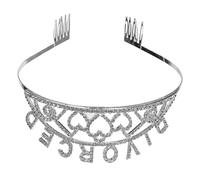 TOYZFRIENDY Couronne De Fête Femmes En Alliage Argenté Ajustable, Accessoire Coiffure Élégant Pour Soirée Divorce, Bandeau Couronne Décoratif Taille Unique
