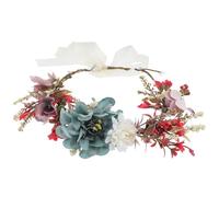 TOYZFRIENDY Couronne de Fleurs Mariage Artificielle Réglable avec Ruban Élastique Bandeau Chic pour Mariée et Fête Accessoires Cheveux Femme Fille