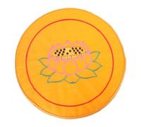 TOYZFRIENDY Coussin de Méditation Rond Jaune Lotus Siège Confortable pour Yoga et Zen Tapis de Sol Épais Multifonction pour Méditer Prier et Asseoir