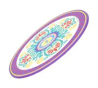 TOYZFRIENDY Coussin Religieux pour Bol Chantant Bouddhiste, Grand Tapis Rond Imprimé Fleur, Accessoire Religieux Solide Anti-glisse, Petit et Léger pour Contemplation Sonore