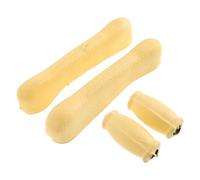 TOYZFRIENDY Coussinet de Rechange pour Béquilles sous Aisselle en Tpr Souple Kit 4 Pièces Jaune Accessoires Confort et Antidérapants pour Cannes Compatible Divers Modèles Rééducation et