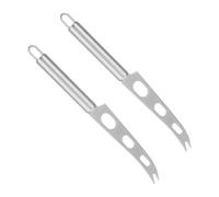 TOYZFRIENDY Couteau à Fromage Beurre en Acier Inoxydable 2 Pièces Lame Fine 26 X 26 CM Ustensile Cuisine Compact pour Couper Fromage Beurre et Pâtisseries Usage Domestique et