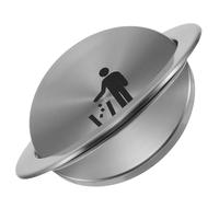 TOYZFRIENDY Couvercle de Poubelle Encastré Rond en Acier Inoxydable 430 Grand Format Couvercle Basculant Silencieux pour Plan de Travail Optimisation d'Espace la Cuisine et Salle de Bain