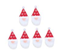 TOYZFRIENDY Décoration Bouteille Vin Noël Cache Bouteille GNOME Rouge Réutilisable pour Fête et Cadeaux