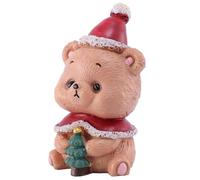 TOYZFRIENDY Décoration de Noël en Résine Créative de Petit Ours Ornement Intérieur Coloré et Solide Figure Festive pour Maison Bureaux et Fêtes de Noël