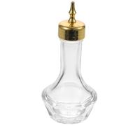 TOYZFRIENDY Distributeur Bouteille Amers Vintage Verre avec Bouchon Doré Flacon Compte-Gouttes pour Cocktails et Absinthe Accessoire Bar Élégant et Pratique