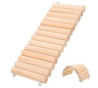 TOYZFRIENDY Échelle Escalade Bois Naturel pour Petits Animaux Suspendu Multi-Fonctions Adaptée pour Hamsters Gerbilles et Souris Surface Lisse sans Éclats Installation Facile Cage