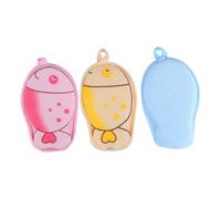 TOYZFRIENDY Éponge De Bain Pour Bébé Motif Poisson Lot De 3 Pièces Petite Taille Douce Et Absorbante Pour Peau Sensible Garçon Et Filles -nés Salle De Bain